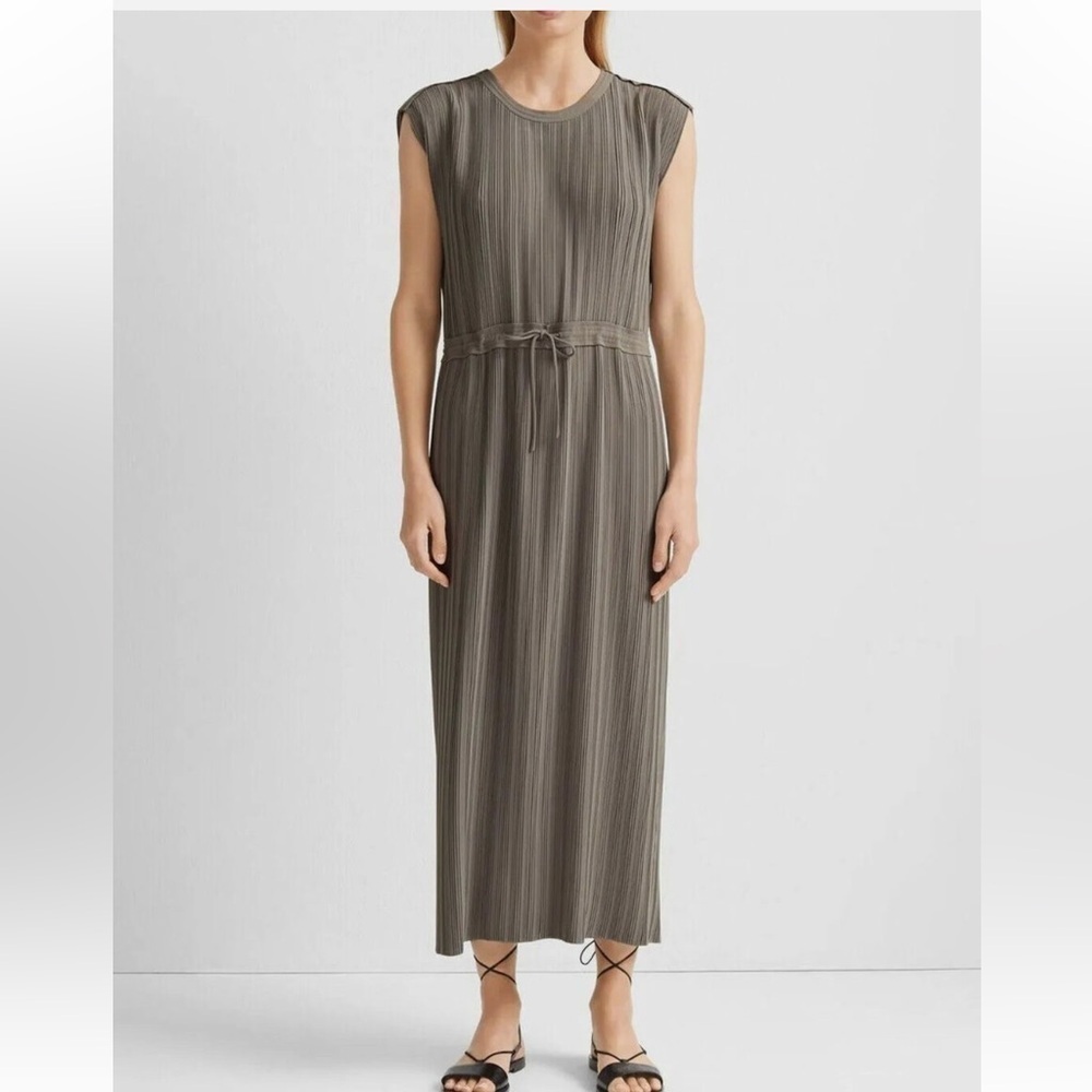 Club Monaco Green Pleated Midi Dress — Size 4